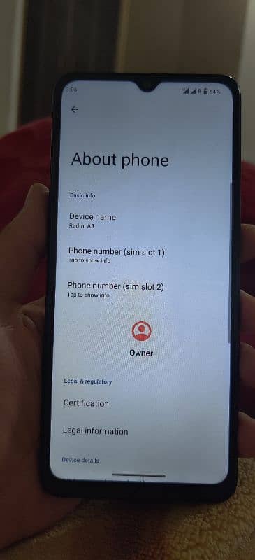 redmi A3 complete box with original charger 5