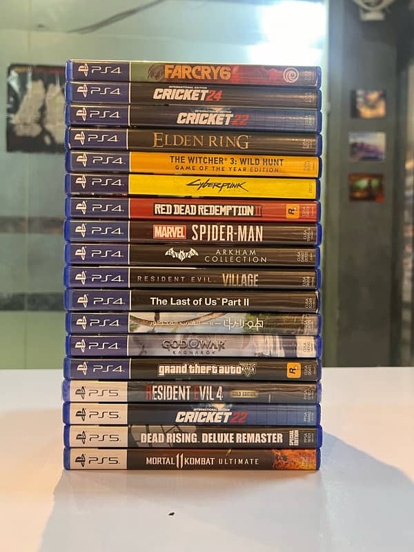 God Of war,Elden Ring,Cricket 24,cyberpunk Ps4 Ps5 Games 0