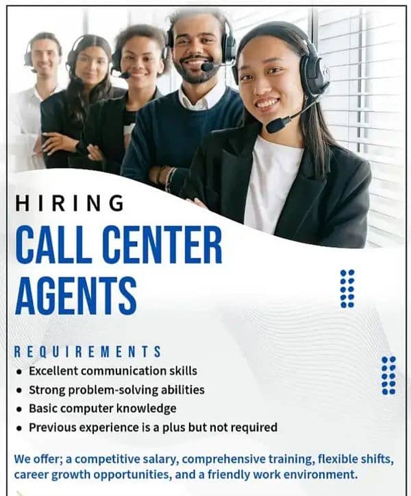 We are hiring agent for English call center  , We offers a good salary 0