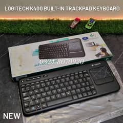 New Logitech K400 Wireless Touch Keyboard Trackpad Tv Remote Smart LED