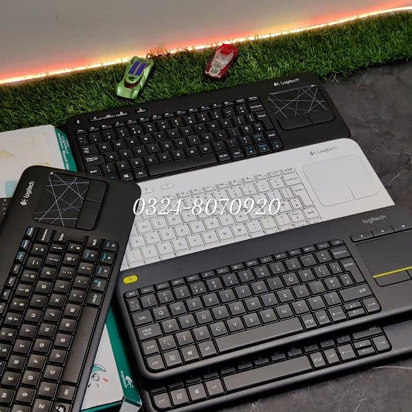 Logitech k400 Wireless touch Keyboard mousepad Trackpad Smart Tv Led 2 1