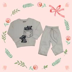 Adorable Kids Panda Printed Sweatshirt & Trouser Set - Comfortable
                                title=