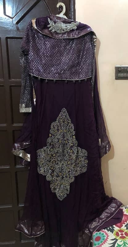 bridal handwork Maxi with duppata 2