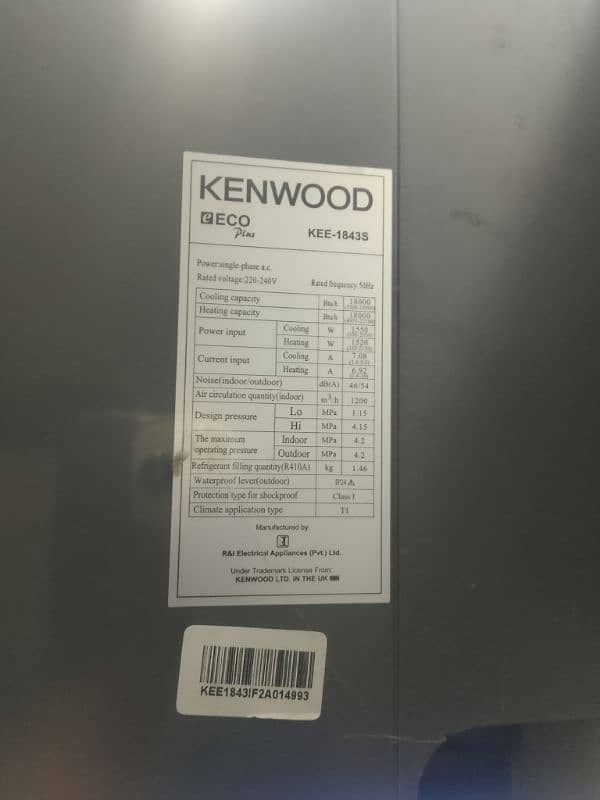 Kenwood Eco plus inverter brand new condition 1