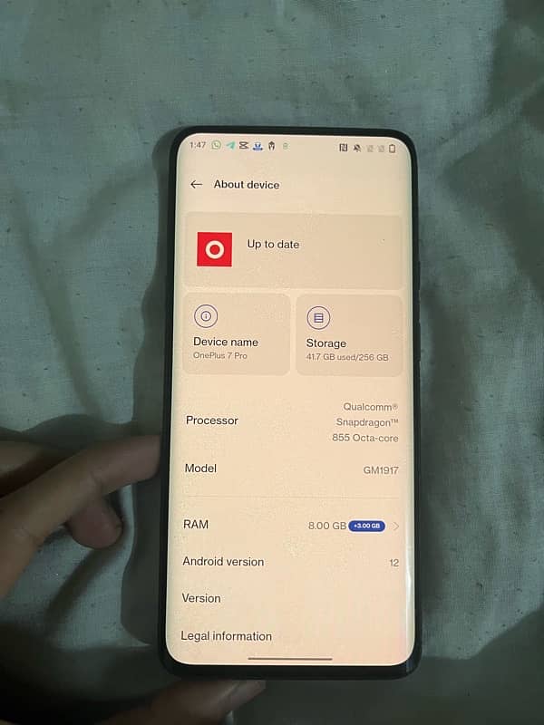 ONE PLUS 7pro 12/256 0