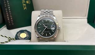 Rolex datejust mint green dile  FLUTED/Jublee