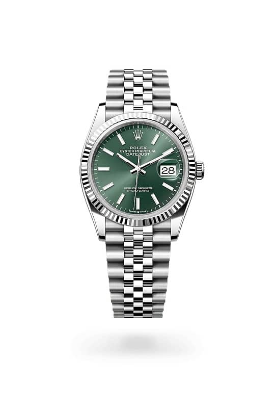 Rolex datejust mint green dile  FLUTED/Jublee 1