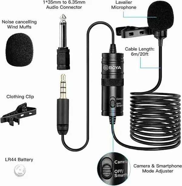 Boya By M1 Professional mic for mobiles and cameras 2