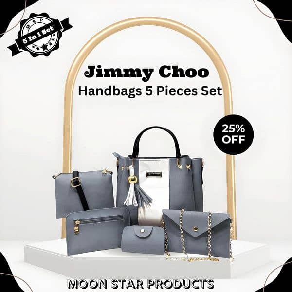 Stylish Women's Hand Bag Set - 5 Pcs  Leather Collections 0