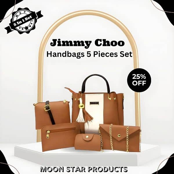 Stylish Women's Hand Bag Set - 5 Pcs  Leather Collections 1