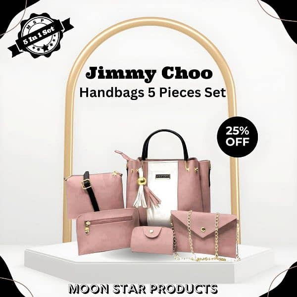 Stylish Women's Hand Bag Set - 5 Pcs  Leather Collections 4