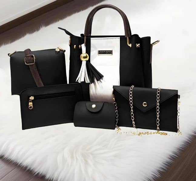 Stylish Women's Hand Bag Set - 5 Pcs  Leather Collections 6