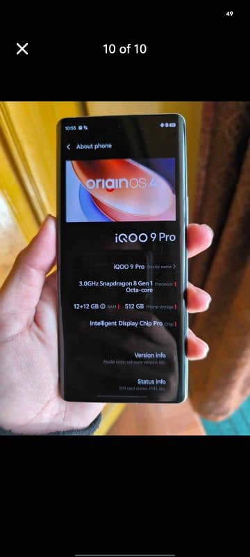 vivo iqoo 9 pro 12/512 official approved snapdragon 8gen 1 7