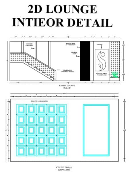 2d Autocad interior details 3