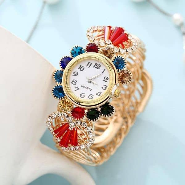 Korean Diamond Women’s Quartz Watch - Casual and Elegant 0