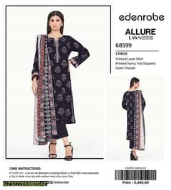 3 Pcs Women's Unstitched Lawn Printed Suits