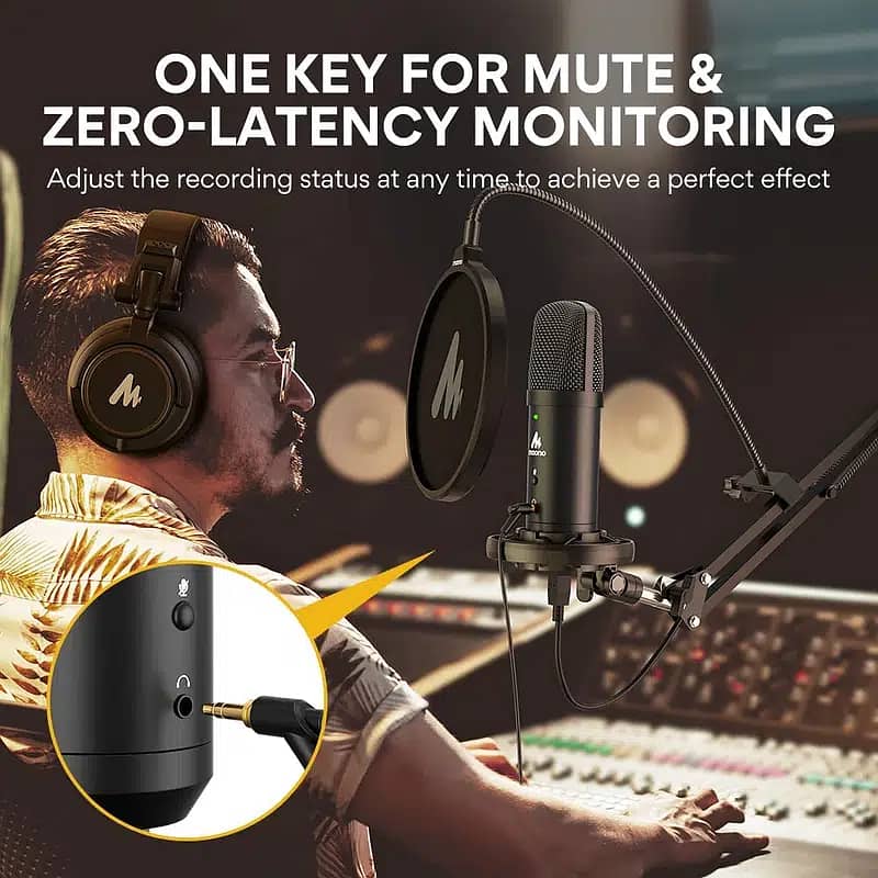 Maono pm401 podcastsing mic, youtuber recording voice over microphone 2