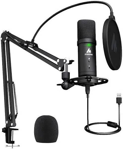 Maono pm401 podcastsing mic, youtuber recording voice over microphone 0