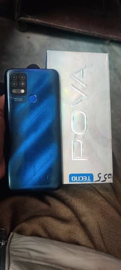 Tecno pova 6+128gb sath box chgar ha