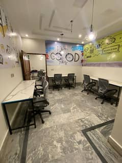 Furnished office for rent in johar town for software house +call centre and visa setup