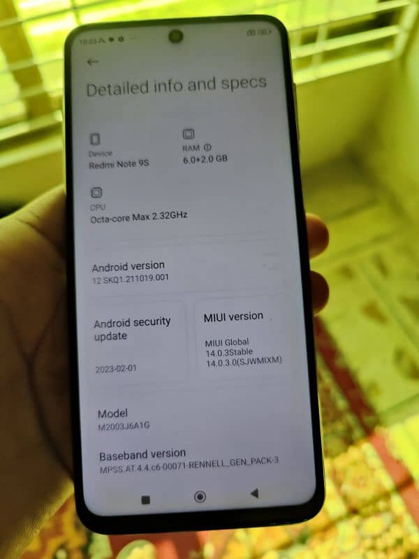 mi note 9s 6+2/128 with box 3