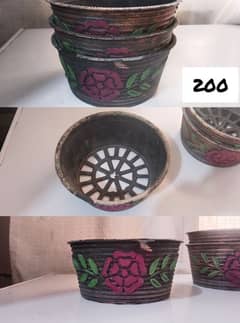 3 plant pots for sale