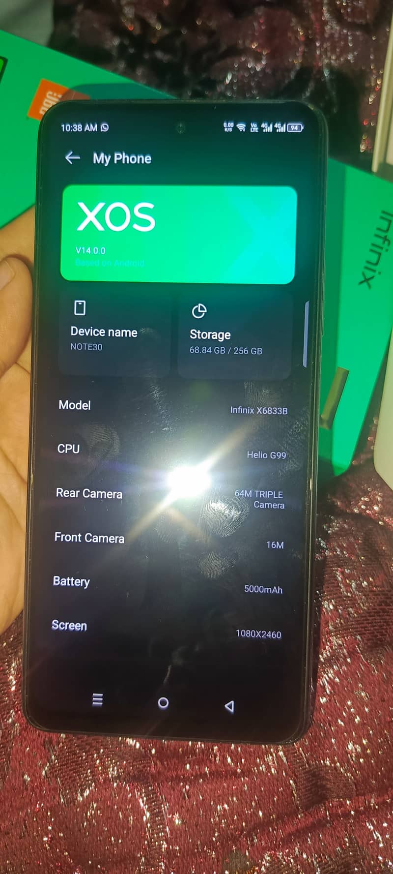 16gb ram 256 gb rom 10/10 condition 8