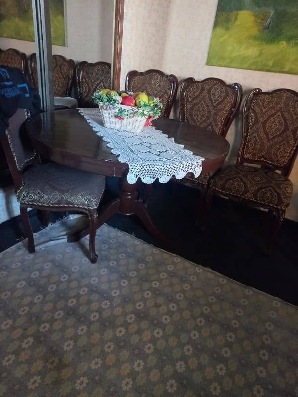 wooden Dining table with 4 chairs 4