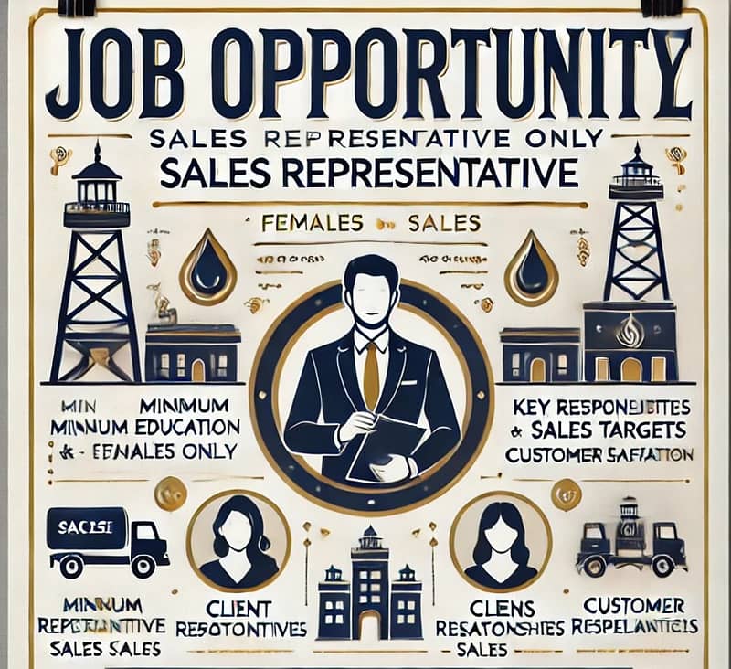 Sales Representative (Females Only) - Join Sea Castle Petroleum 0