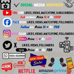 All social media cheap services available