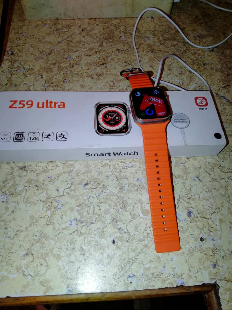 Z59 Ultra Smart Watch With box wireless charging and silicone strap 1