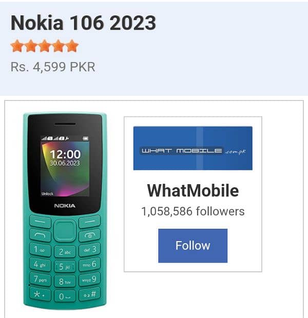 Nokia 106 original 6