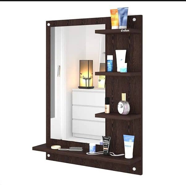 mirror with shelf available or wood work 1