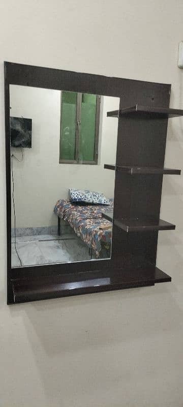 mirror with shelf available or wood work 3