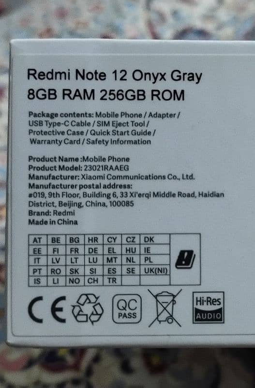 Redmi note 12  8/256 Gb Made In China 2