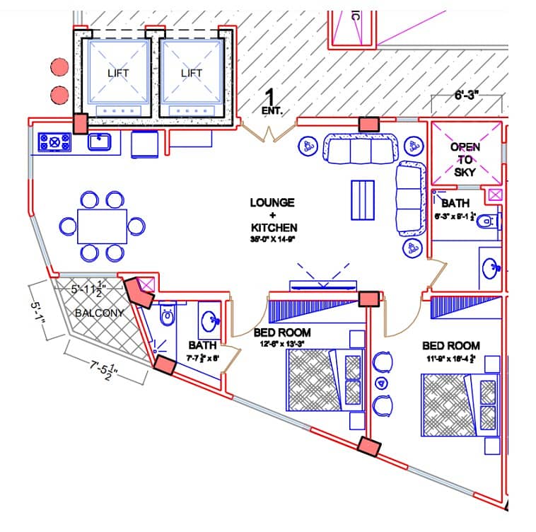 2 Bed Front Cornor Apartment on Installments 1