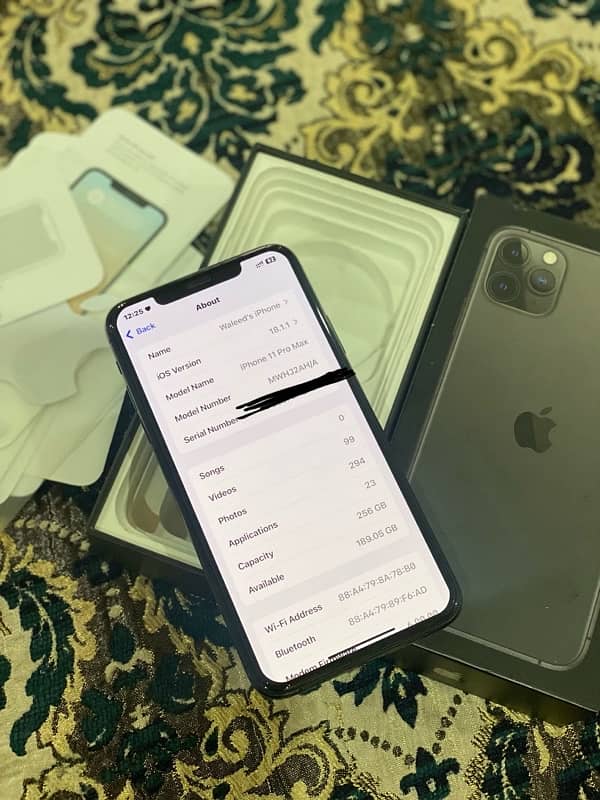 i phone 11 pro max 256 pta approved 10/10 with box 3