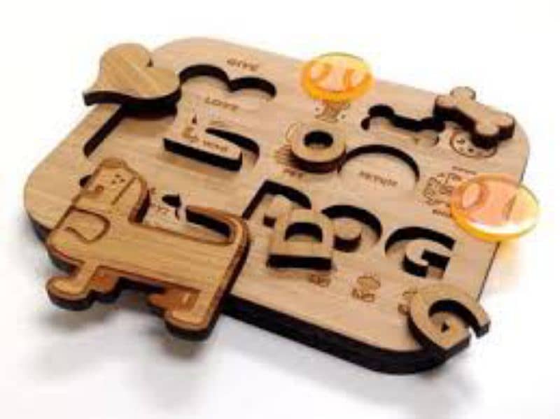 customized Laser cut and Engrave kids toys 2