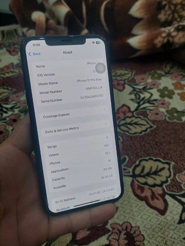 I phone 11pro max 64gb water pak only call ye WhatsApp 4