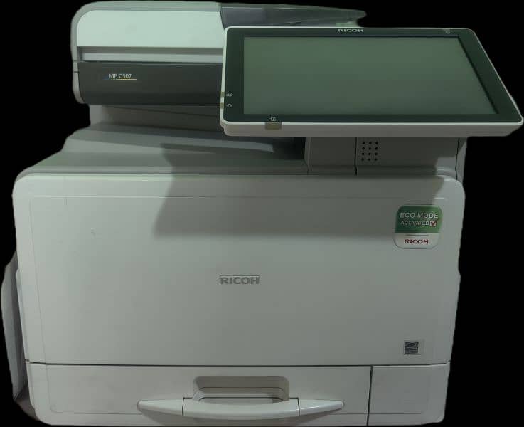 Ricoh MP C307 is a color machine printing, scanning, copying and fax 0