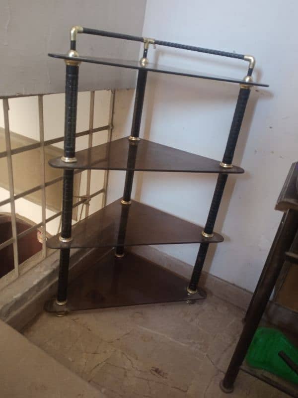 Mirror corner shelve rack available 0