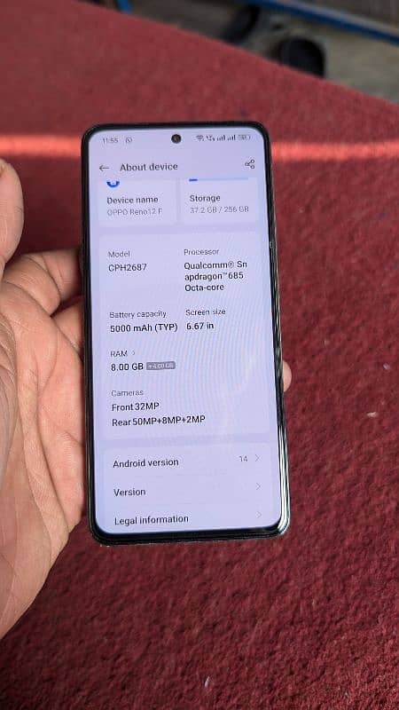 Oppo reno 12f 2 month use only 1