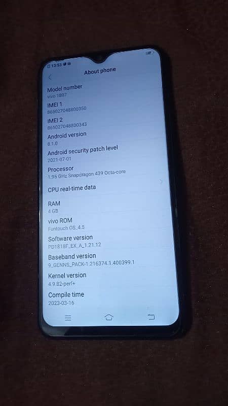 vivo y95 Ram 4 Rom 64 3