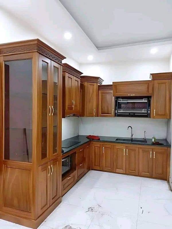 wood carpenter almari kitchen cabinet 6