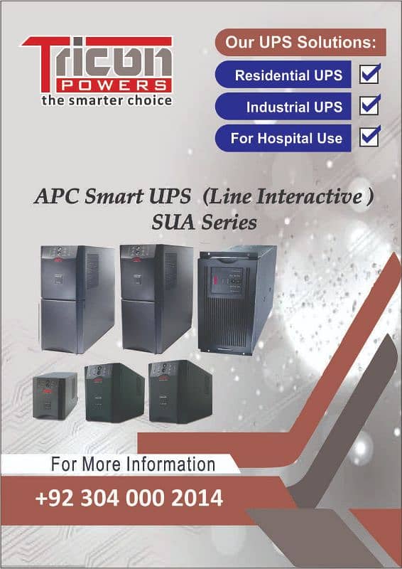 APC SMART UPS Sua1000va/sua1500va/sua3000va/5kva for home & office use 0