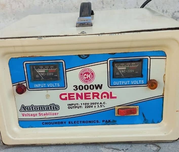 General 3000 Watt Stabilizer in Good Condition 0