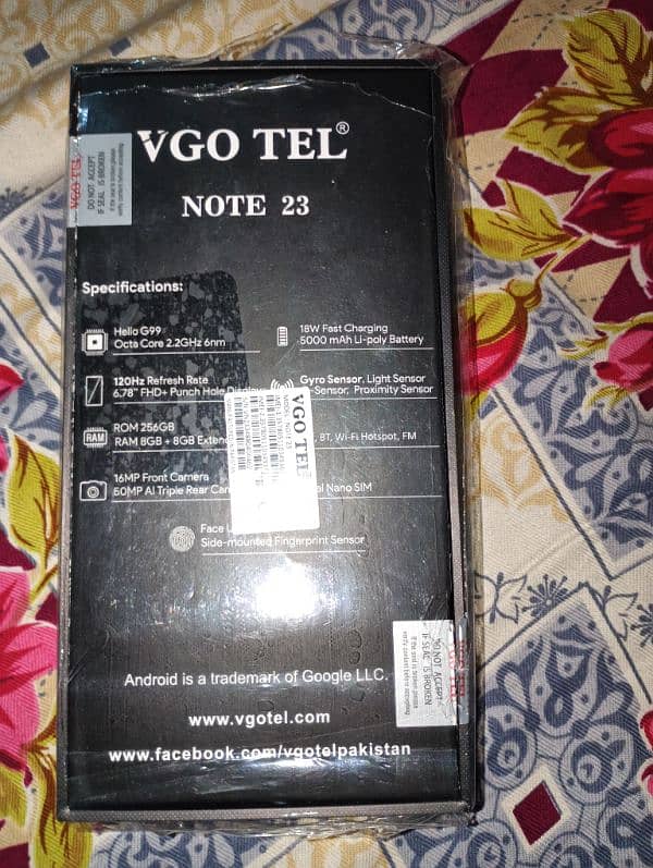 Vgo Tel Note 23 10/10 condition official PTA approved 7