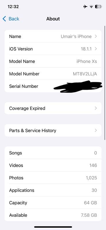 iPhone Xs 64GB Non Pta FU 2