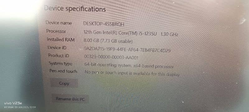 i5 12th generation 8gb Ram 256 SSD uhd display 2