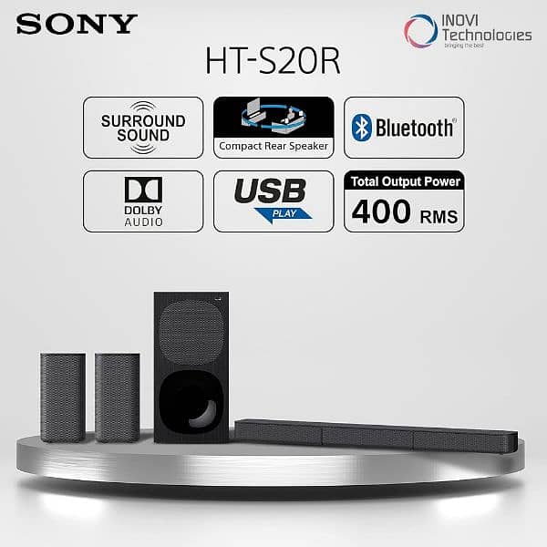 SONY HT-S20R 5.1ch Home Cinema Soundbar System 1